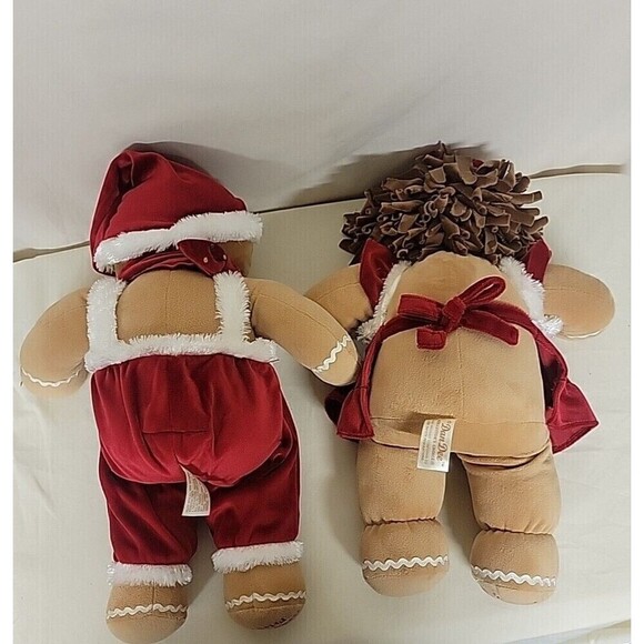 Dan Dee Collectors Choice Candy Cane Gingerbread Boy & Girl Plush 17" - Picture 9 of 10